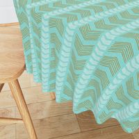 Herringbone Stripe in Aqua