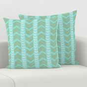 Herringbone Stripe in Aqua