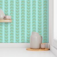 Herringbone Stripe in Aqua