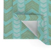 Herringbone Stripe in Aqua