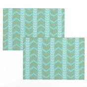 Herringbone Stripe in Aqua