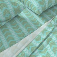 Herringbone Stripe in Aqua