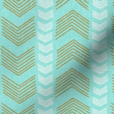 Herringbone Stripe in Aqua