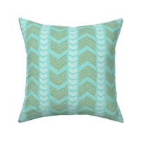 Herringbone Stripe in Aqua