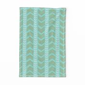 Herringbone Stripe in Aqua