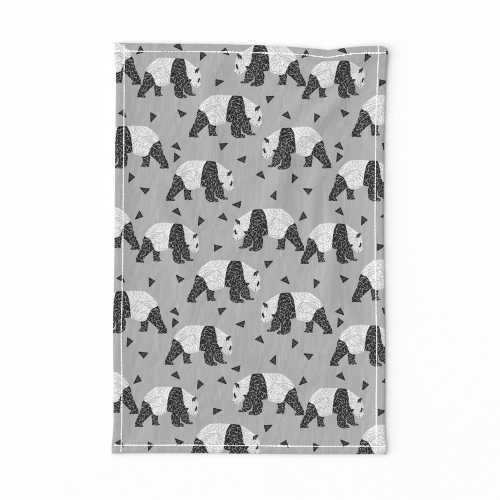 Geometric Panda - Slate and Black 