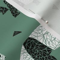 Geometric Panda - Viridian by Andrea Lauren 