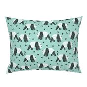 Geometric Panda - Pale Turquoise by Andrea Lauren 