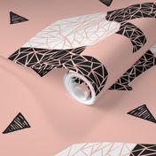 Geometric Panda - Pink by Andrea Lauren 