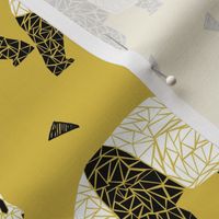 Geometric Panda - Mustard by Andrea Lauren 