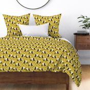 Geometric Panda - Mustard by Andrea Lauren 