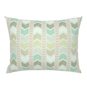 Herringbone Geometric Stripe in Summer Pastels