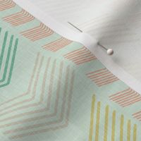 Herringbone Geometric Stripe in Summer Pastels