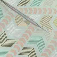 Herringbone Geometric Stripe in Summer Pastels