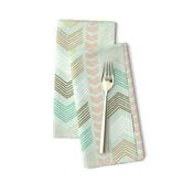 Herringbone Geometric Stripe in Summer Pastels