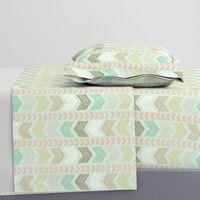 Herringbone Geometric Stripe in Summer Pastels