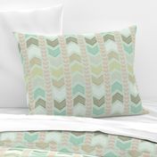 Herringbone Geometric Stripe in Summer Pastels