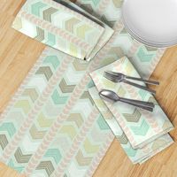 Herringbone Geometric Stripe in Summer Pastels