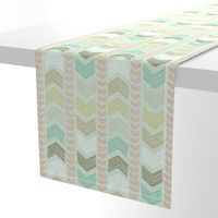 Herringbone Geometric Stripe in Summer Pastels