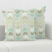 Herringbone Geometric Stripe in Summer Pastels