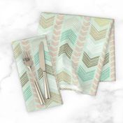 Herringbone Geometric Stripe in Summer Pastels