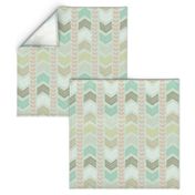 Herringbone Geometric Stripe in Summer Pastels