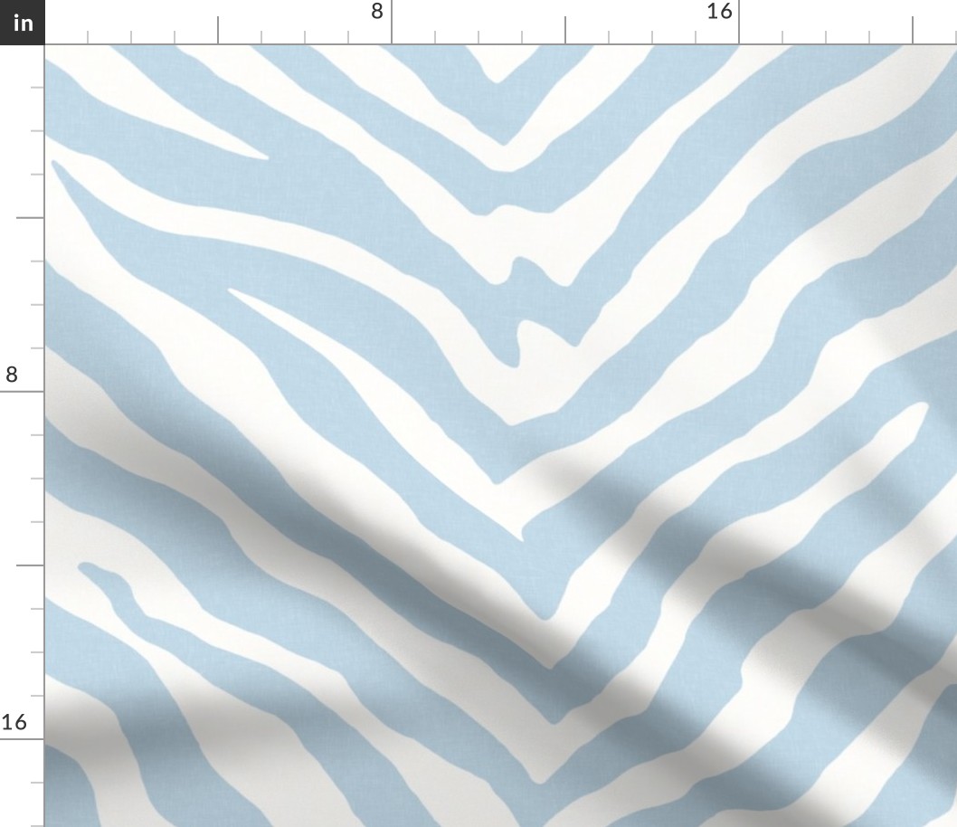 Large Scale Zebra in Soft Blue 2