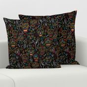 Sugar Skulls Black Large