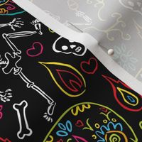 Sugar Skulls Black Large