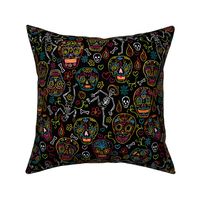 Sugar Skulls Black Large