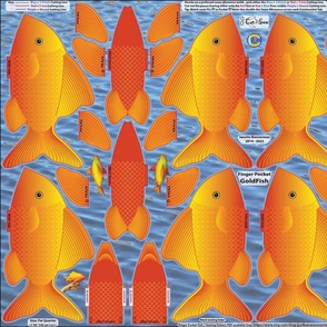Finger Pocket Fish Fabric, Wallpaper and Home Decor