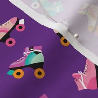 Fun colorful retro roller skates disco fun vivid illustration print MEDIUM