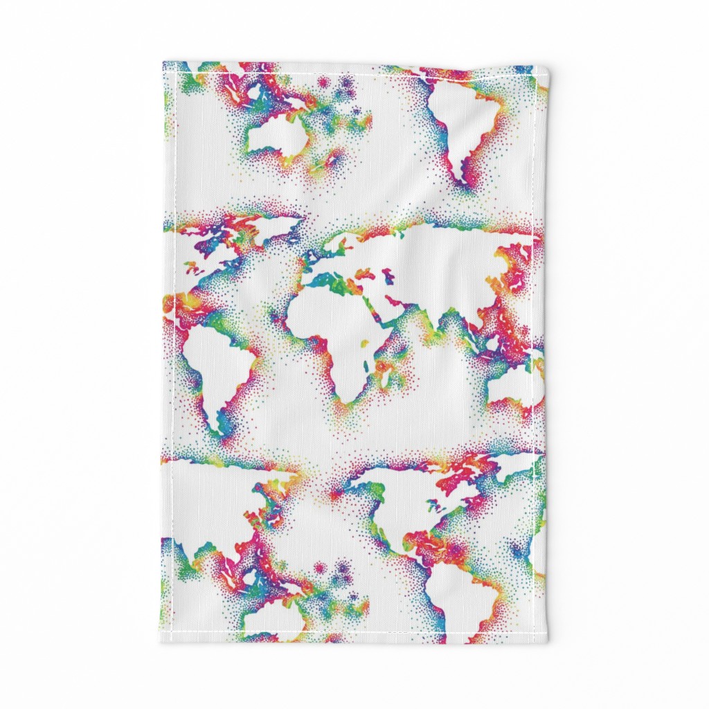 rainbow world map (20" x 10")