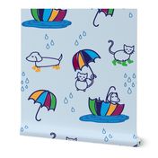 raining (cats and dogs)