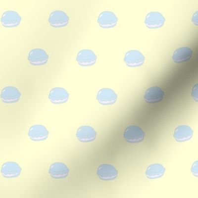 Macaron Polka Dots in Yellow/Blue