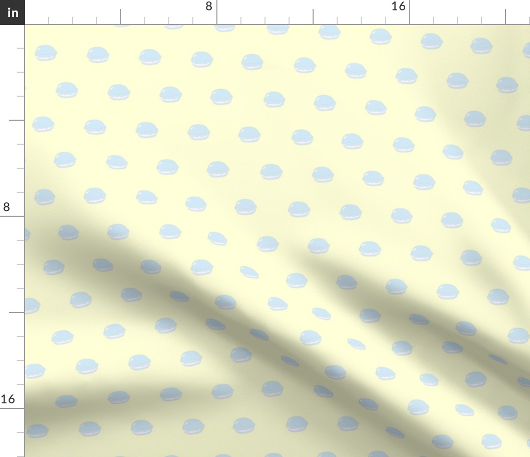 Macaron Polka Dots in Yellow/Blue