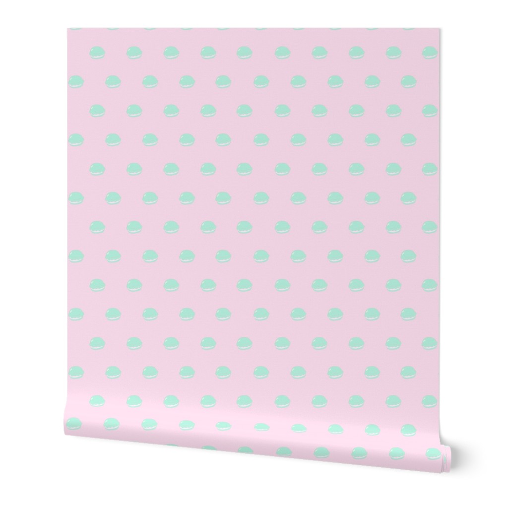 Macaron Polka Dots in Pink/Mint