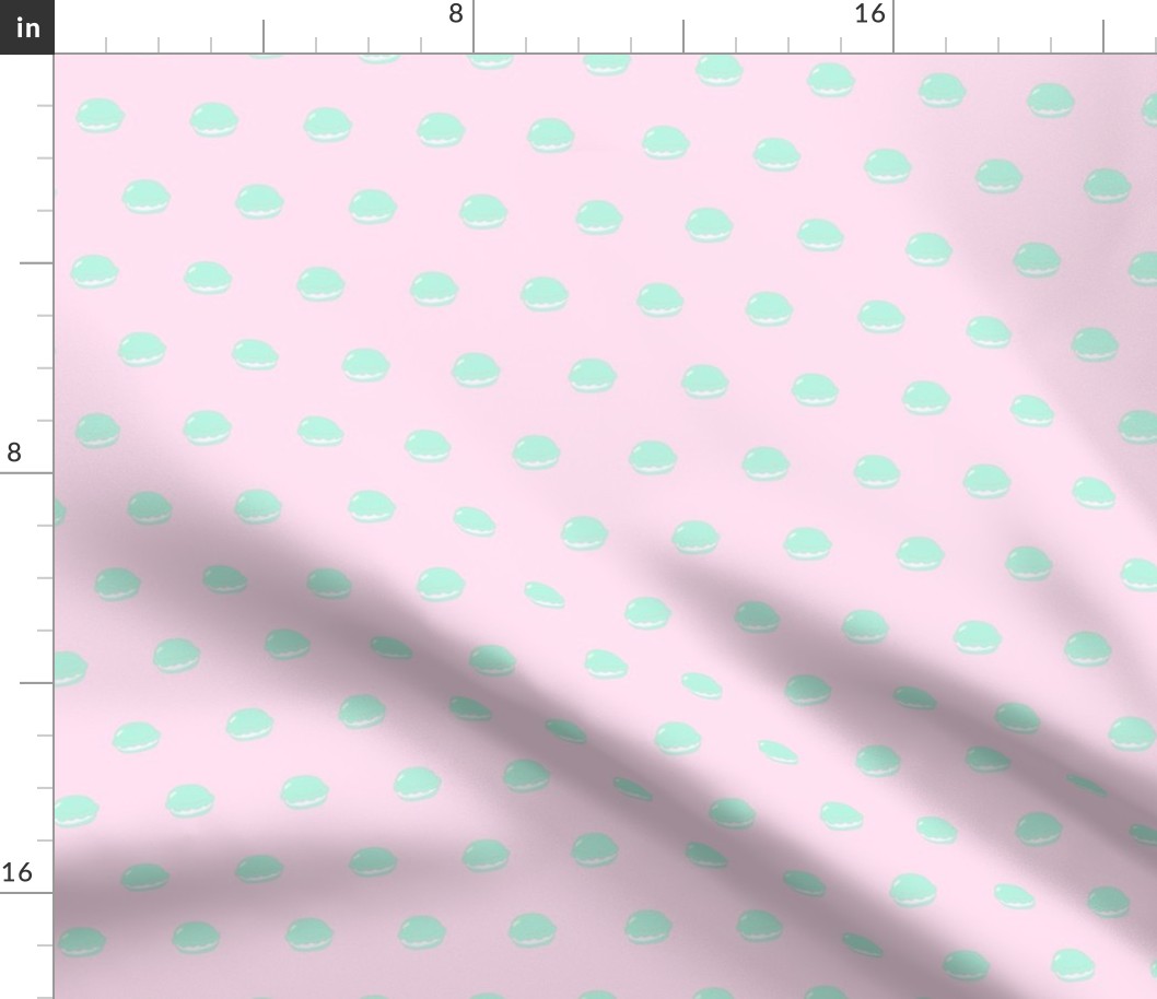 Macaron Polka Dots in Pink/Mint