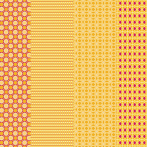 4 designs per yard -- orange