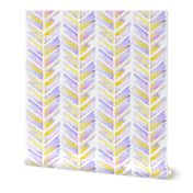 Watercolor Feather Chevron in Purple