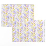 Watercolor Feather Chevron in Purple