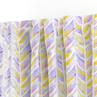 Watercolor Feather Chevron in Purple