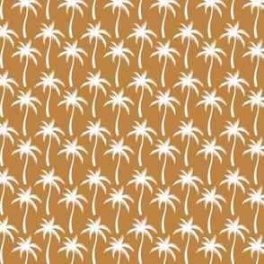 Palm Trees White On Brown