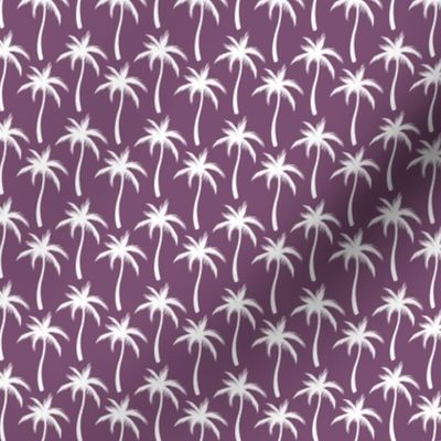 Palm Trees White On Purple #2