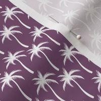 Palm Trees White On Purple #2