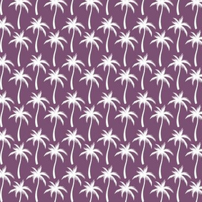 Palm Trees White On Purple #2