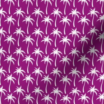 Palm Trees White On Purple #3