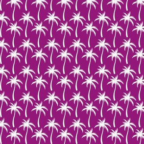 Palm Trees White On Purple #3