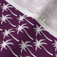 Palm Trees White On Purple #4