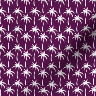 Palm Trees White On Purple #4